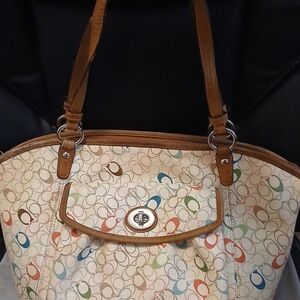 Coach Multicolor Chelsea C Signature Handbag